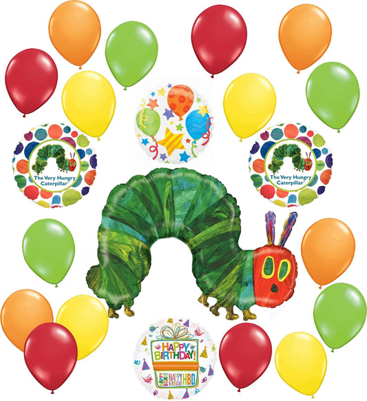 Hungry Caterpillar Birthday Balloon Bouquet – 21 Piece