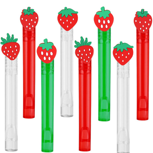 Strawberry Mini Bubble Wands Party Favours – 48 Pack
