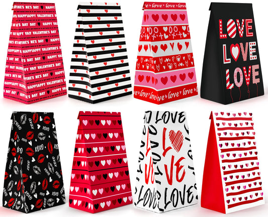 Valentine's Day Paper Treat Bags – 24 ct