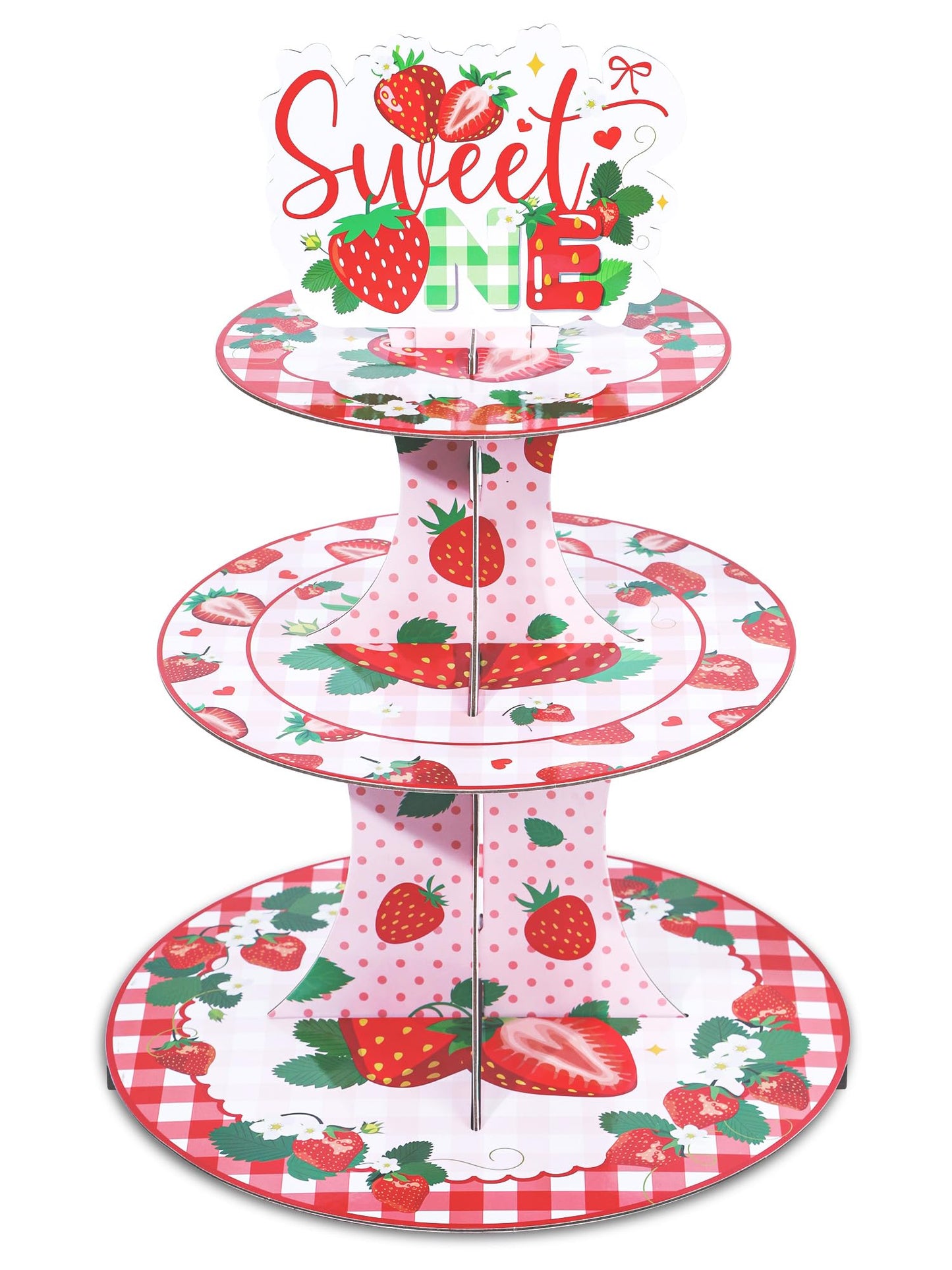 Berry First Strawberry 3-Tier Cupcake Stand – Pink