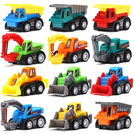 Construction Pull-Back Mini Trucks Toy Set