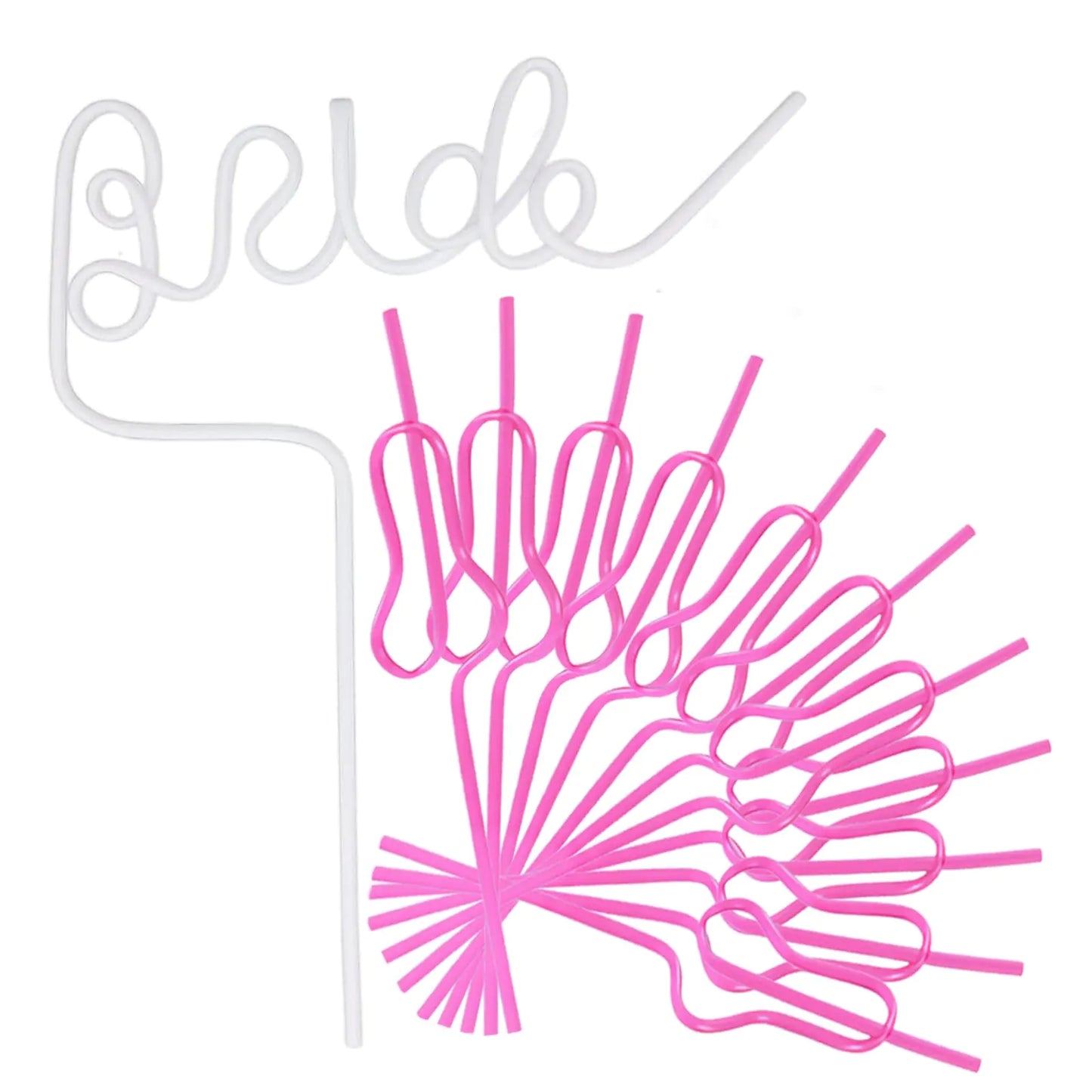 Bachelorette Reusable Straw Set - 12 ct