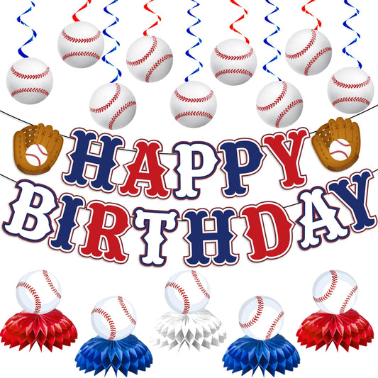 Baseball Birthday Banner & Decoration Kit