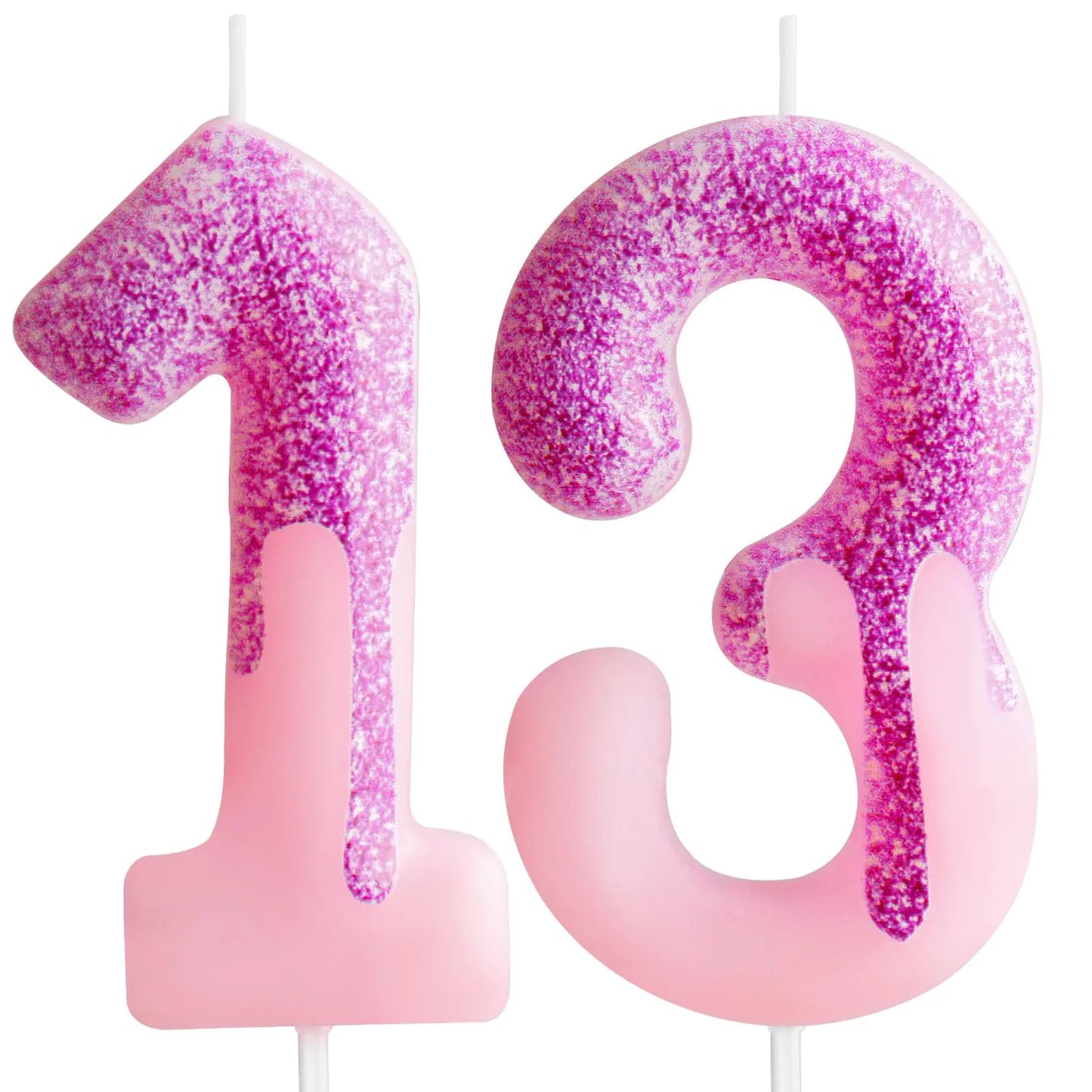 Pink & Purple 13th Birthday Candle