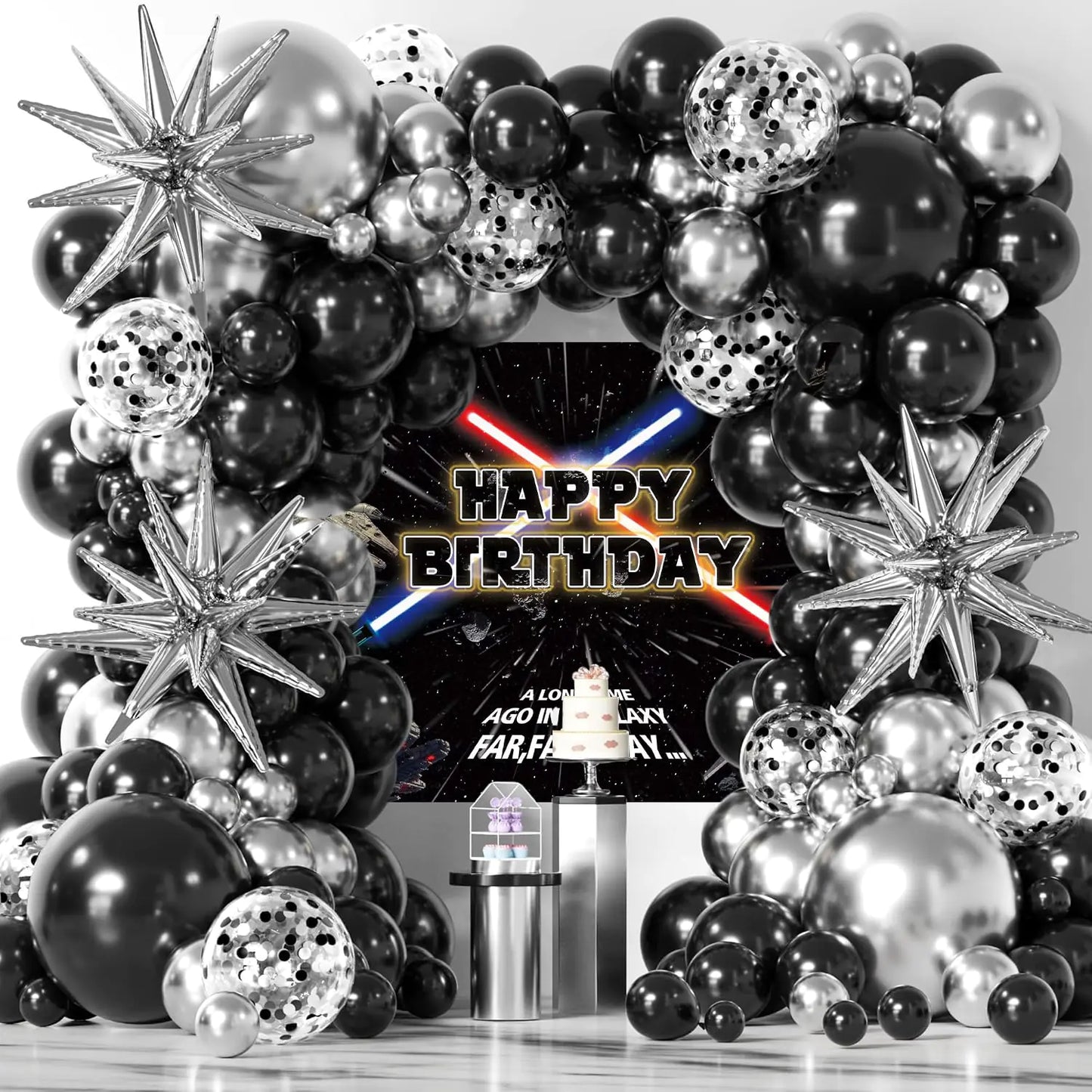 Galaxy Star Balloon Arch Backdrop Kit