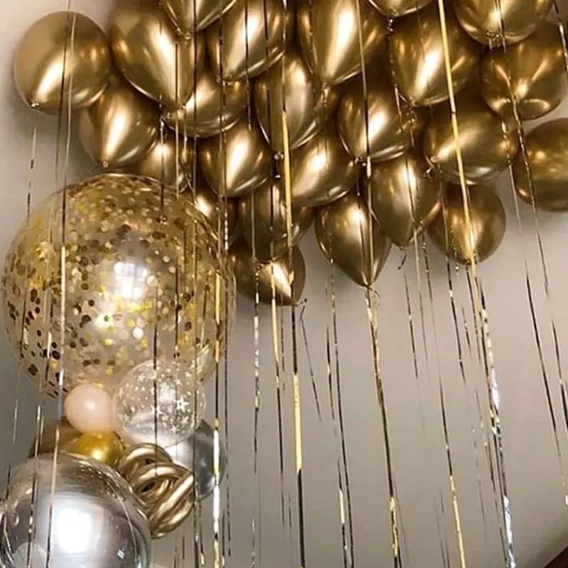 Metallic Confetti Latex Balloons – 12 Inch Party Balloons