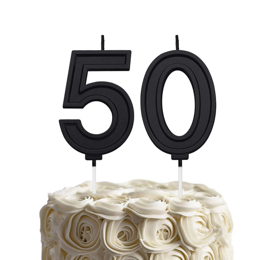 50th Birthday Elegant Number Candle