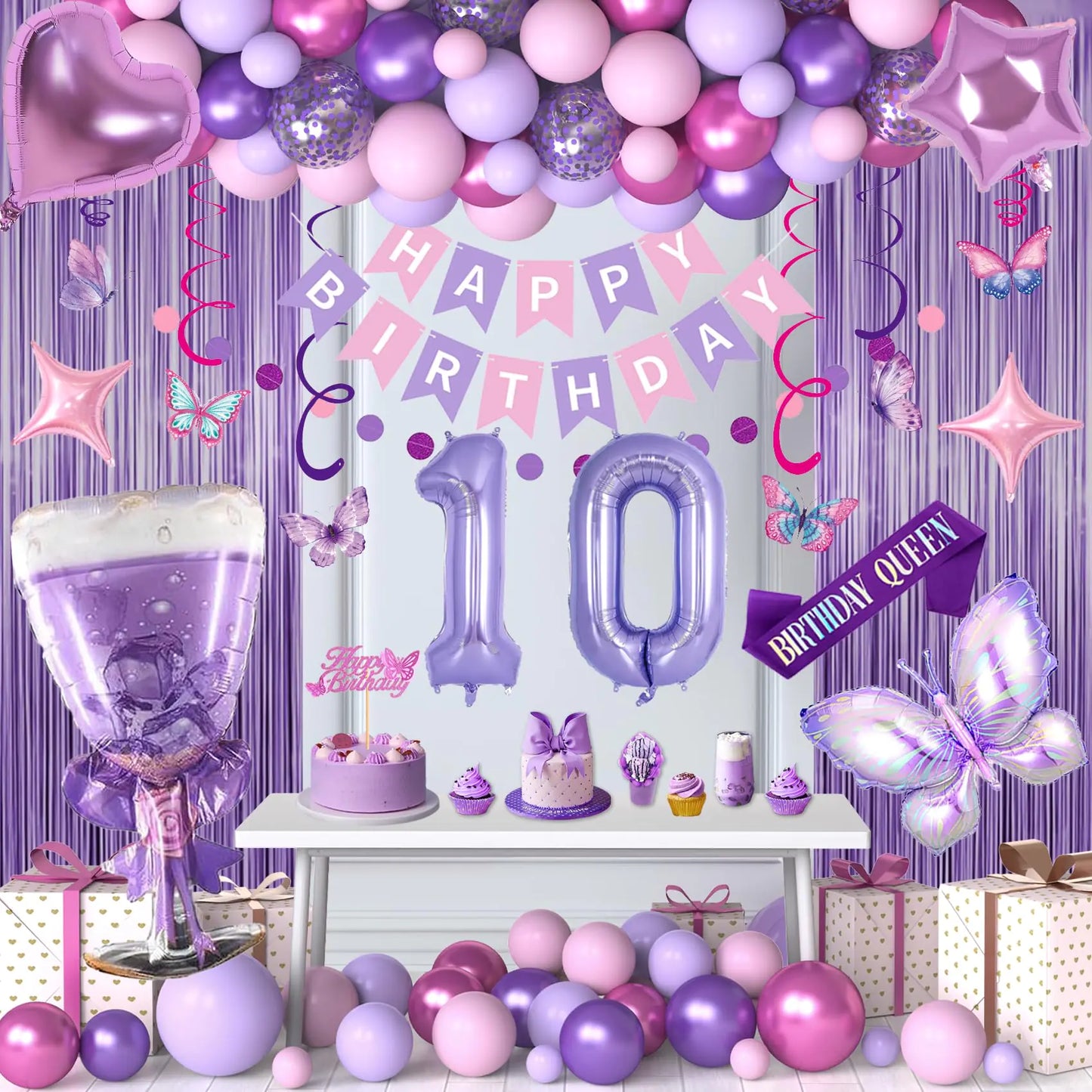 10th Birthday Lavender Balloon Kit