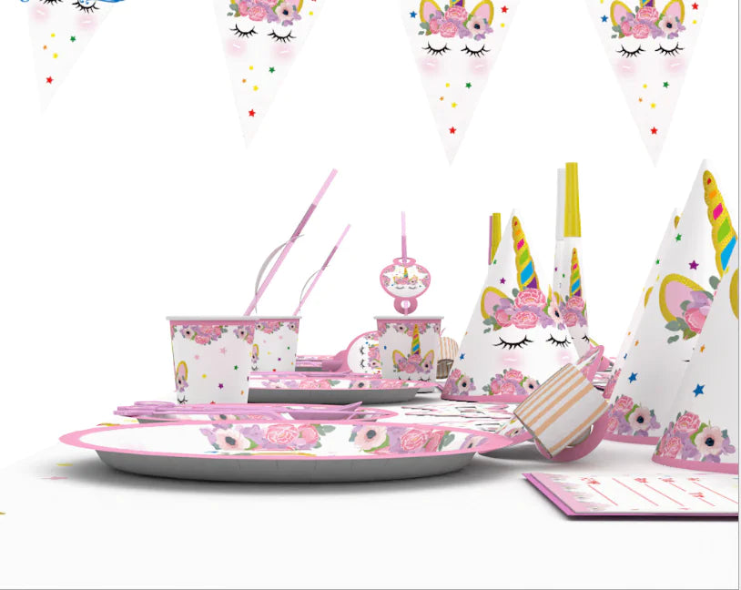 Unicorn Pink Complete Party Decoration Kit – 16 Piece Set