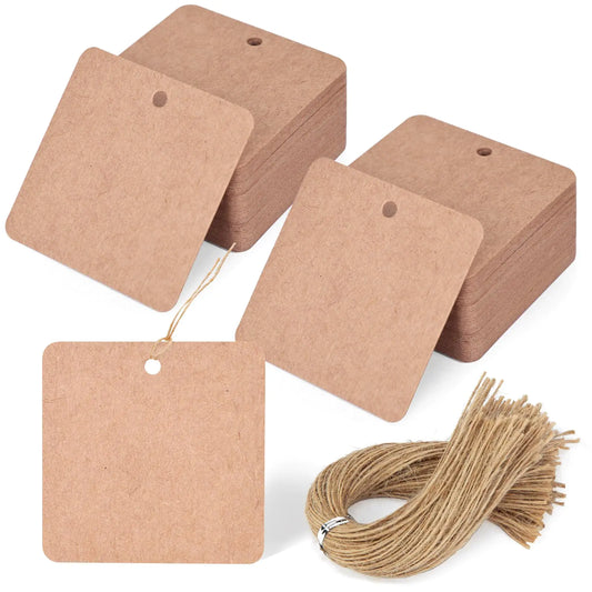 Rustic Kraft Square Gift Tags