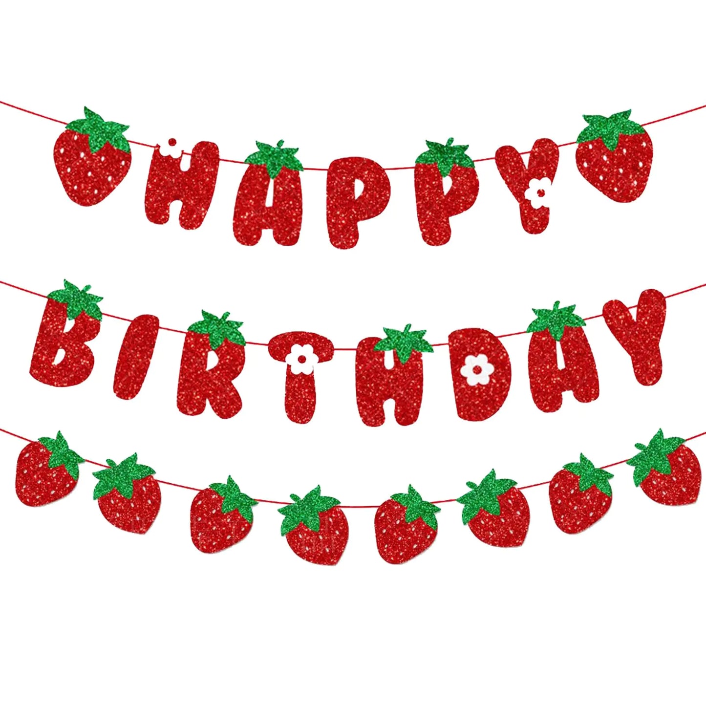Strawberry Sweet Birthday Banner Set