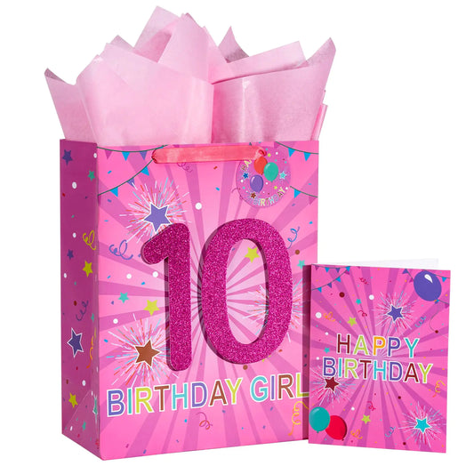 10th Birthday Pink Gift Bag