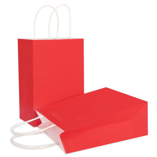 Classic Red Kraft Gift Bags 20-Pack