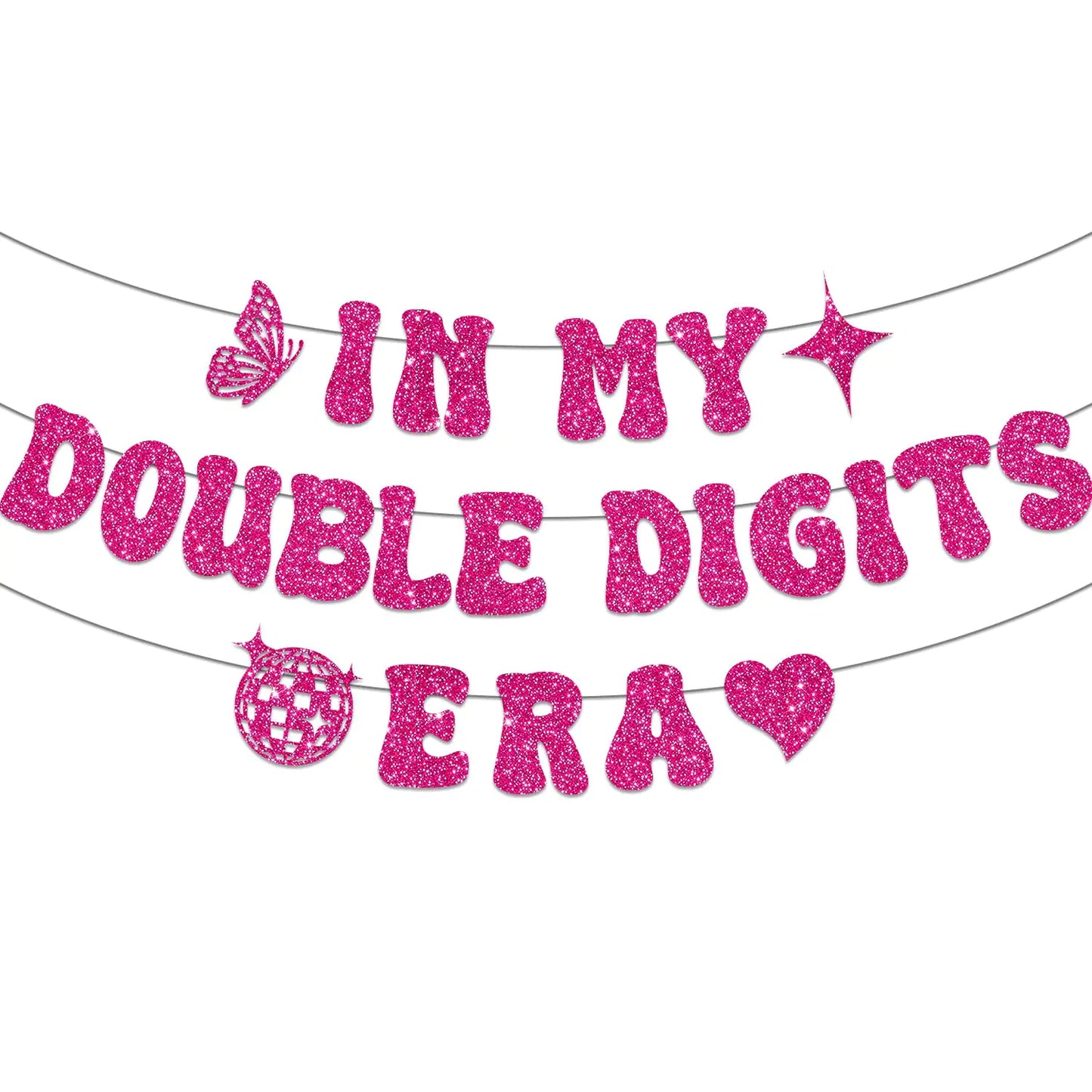 In My Double Digits Era Hot Pink Banner