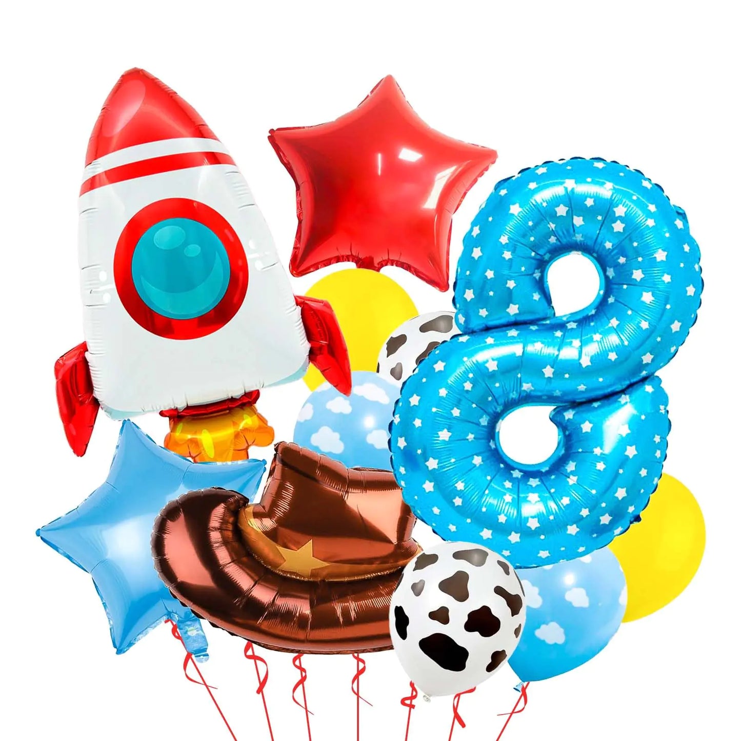 Toy Adventure Character 8th Birthday Balloon Set - 13 ct