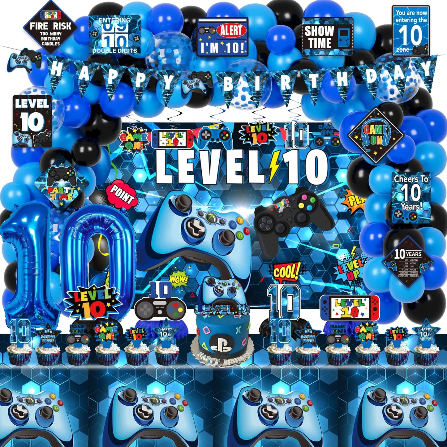 149-Piece Level 10 Gamer Party Kit
