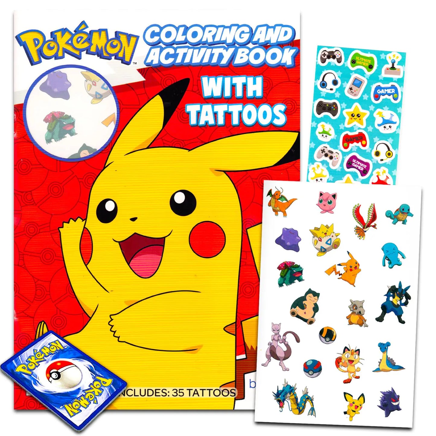 Monster Catching Character Tattoo Party Favor Set