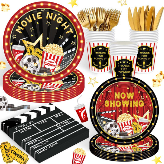 Hollywood Movie Star Party Tableware Set – 120 Piece, Serves 20