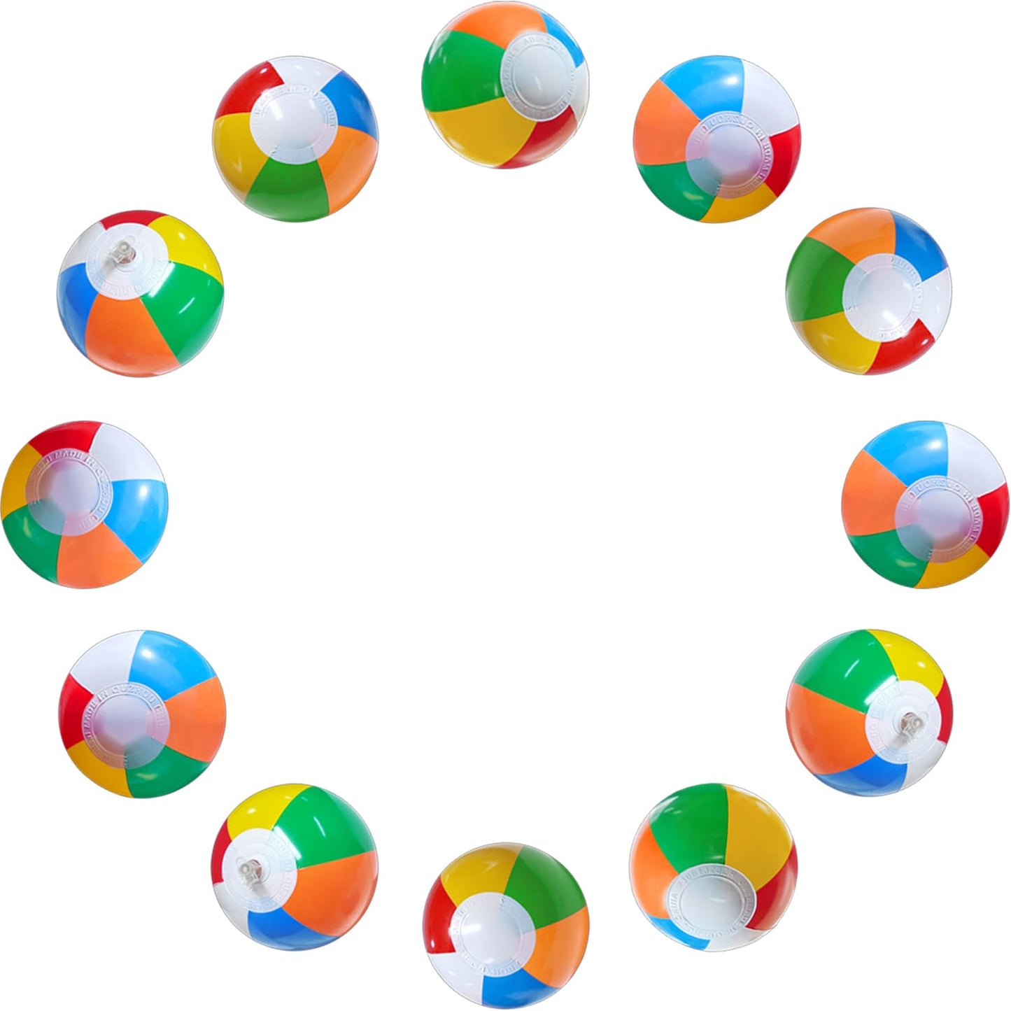 Jishi 8" Mini Beach Balls Bulk 12-Pack Small Inflatable Pool Floats Kids Party Favors Toddler Summer Water Toys Outdoor Activity Games Blow Up Luau Party Decorations Hawaiian Tropical Birthday Gifts