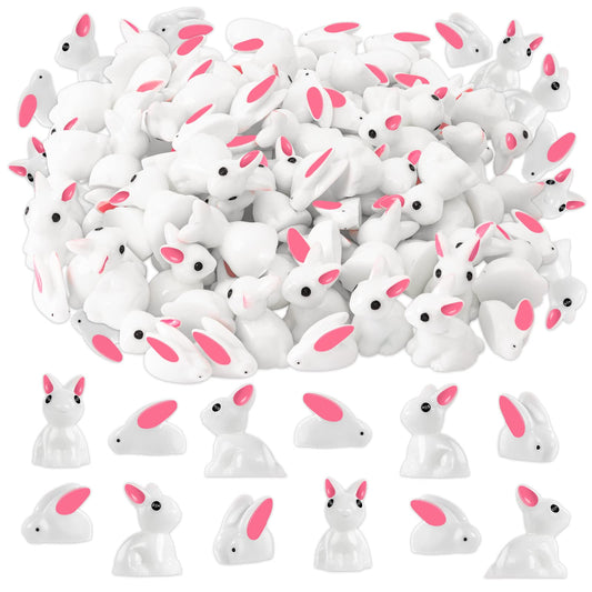 Miniature Resin Rabbit Figurines – 100 Pack