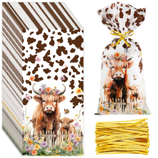 Highland Cow Party Treat Bags – 100 ct