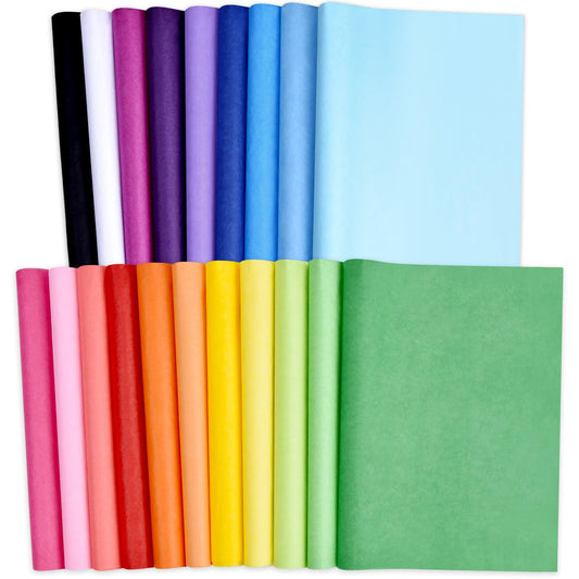 Rainbow Tissue Paper Bulk Assorted Colors - 120 Sheets