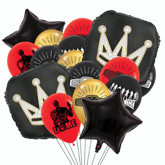 Wrestling & Boxing Party Balloon Decoration Set – 19 Piece