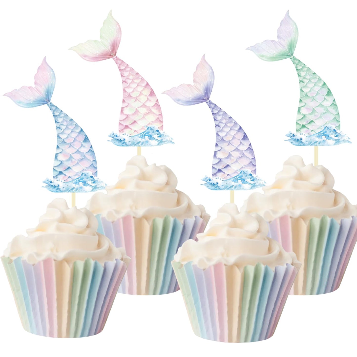 Mermaid Tail Cupcake Toppers