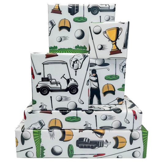 Golf Gift Wrapping Paper – 6 Sheets