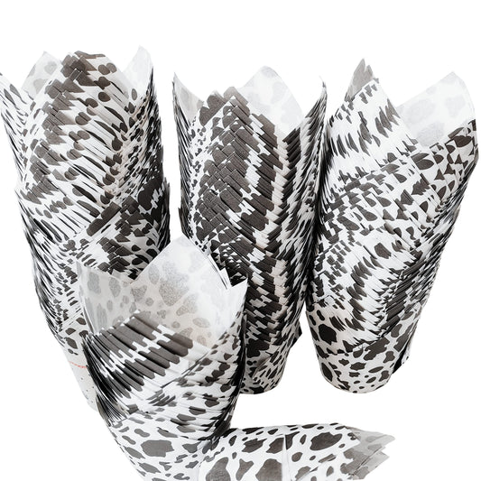 Cow Print Tulip Cupcake Liners – 50 Pack