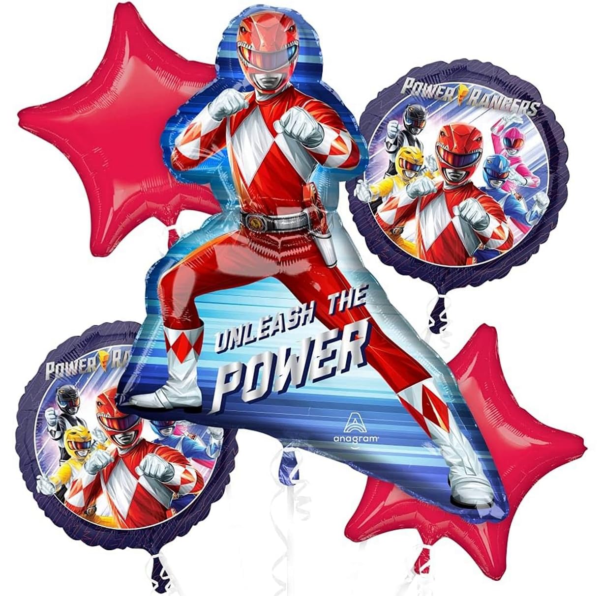 Power Rangers Foil Balloon Bouquet