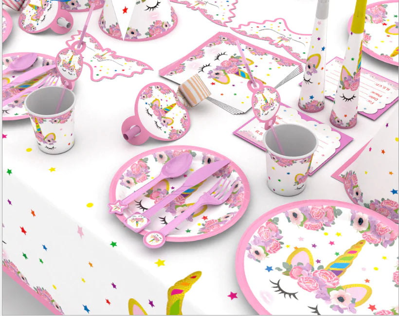 Unicorn Pink Complete Party Decoration Kit – 16 Piece Set