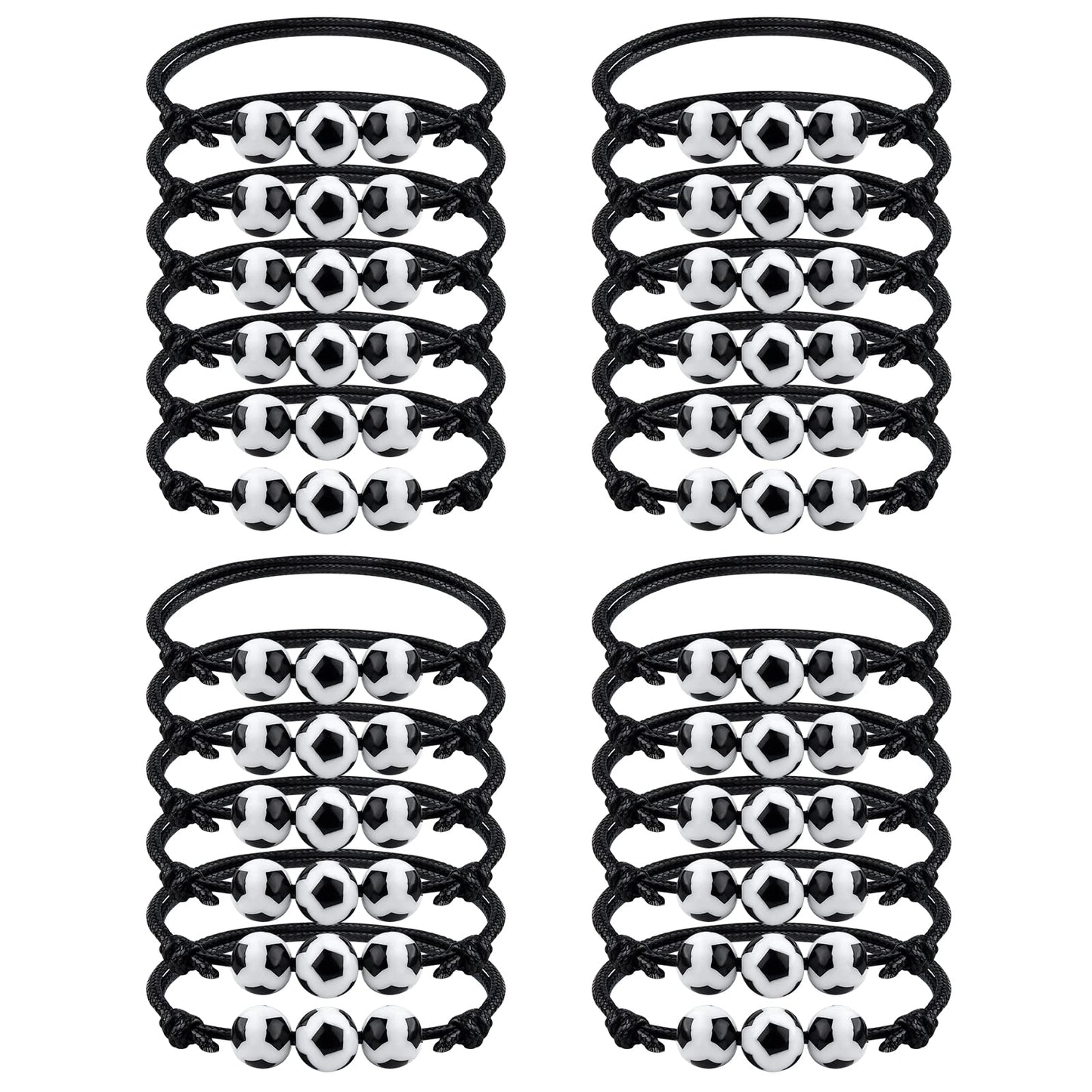 Soccer Sports Charm Bracelets Party Favours – 24 Pack