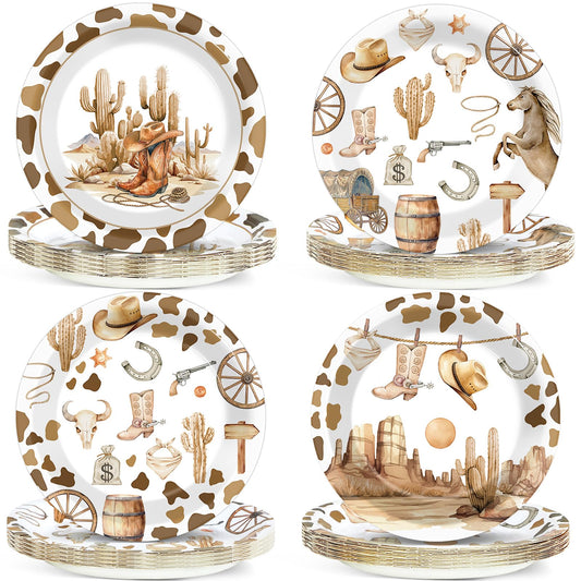 Cowboy Western Dessert Plates