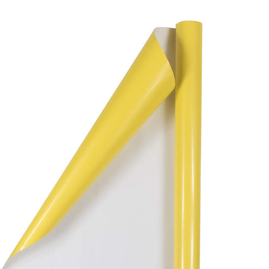 Yellow Glossy Gift Wrapping Paper Roll