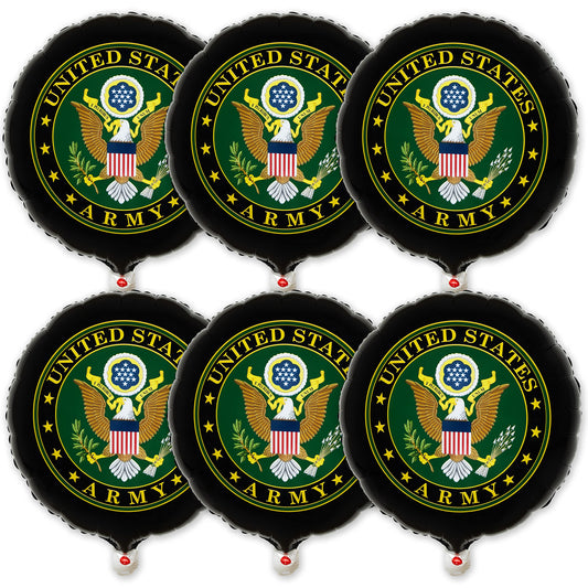 US Army Party Balloons – 6 Pack, 18 Inch, Officially Licensed