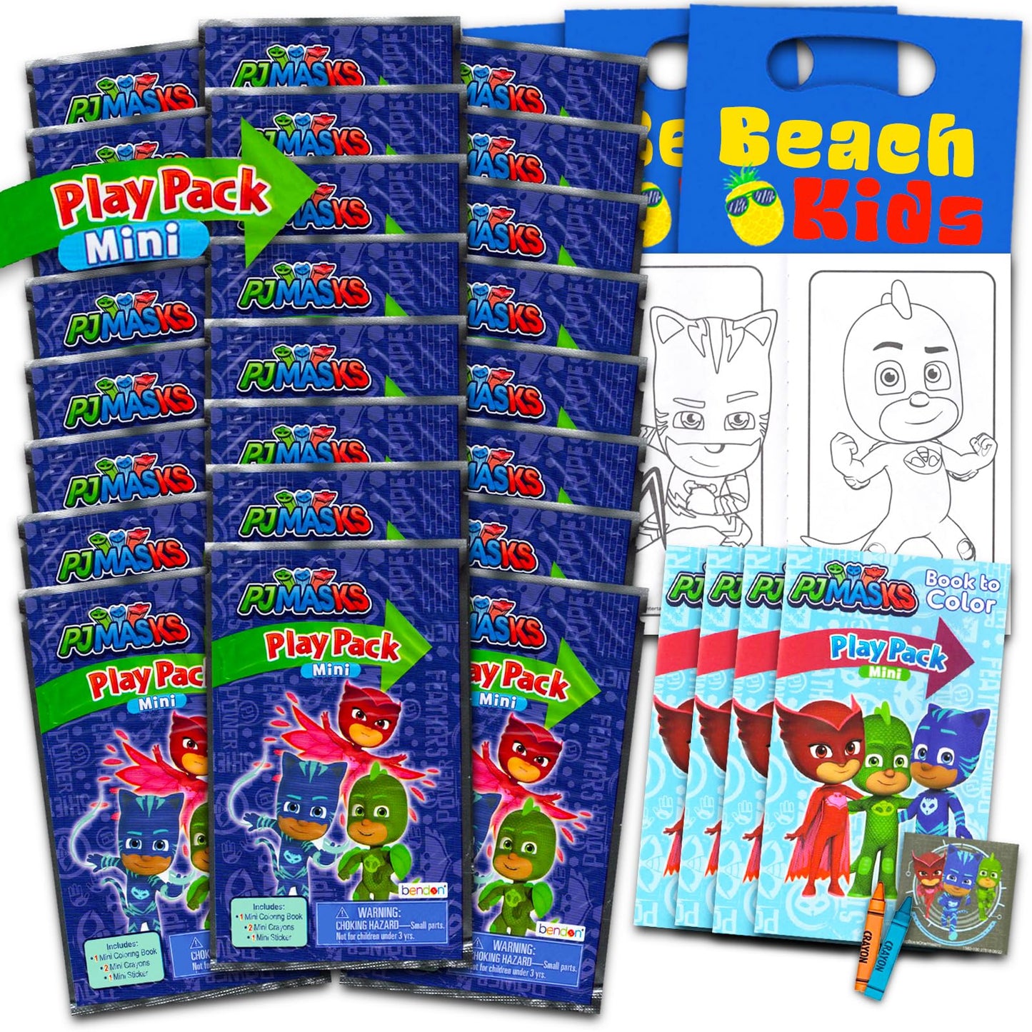 Masked Hero Mini Party Favour Play Packs – 24 Pack