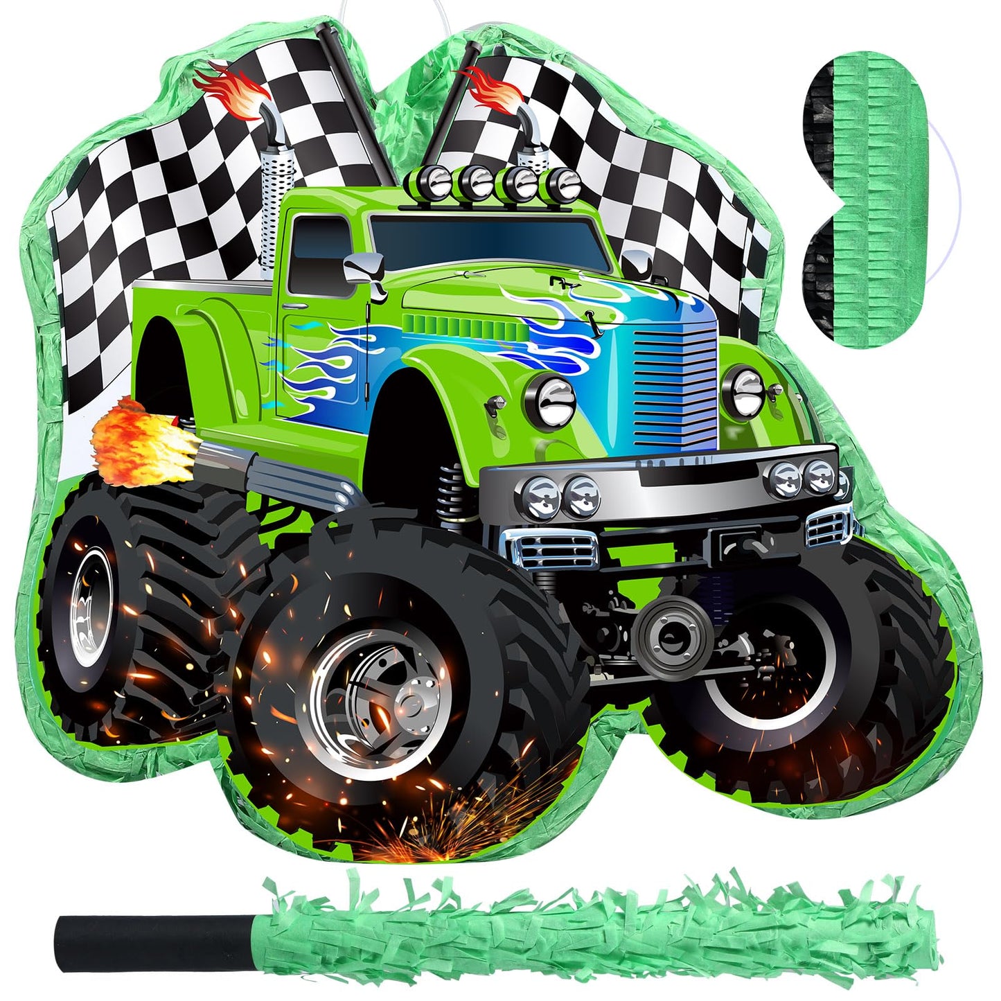 Monster Truck Piñata Party Game Set