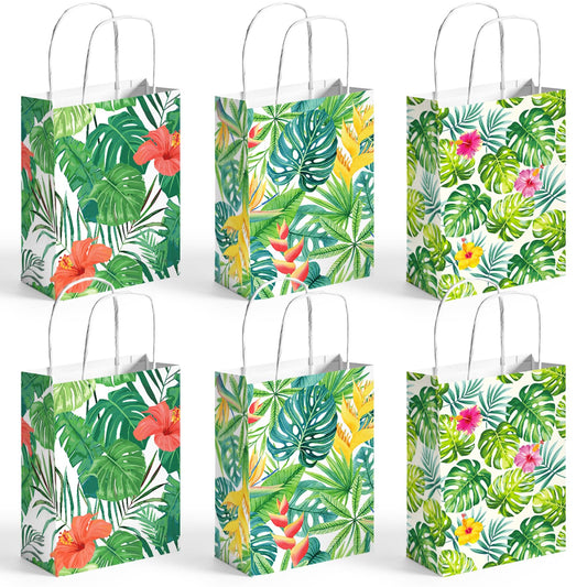 Hawaiian Luau Paper Party Favor Bags - 24 ct