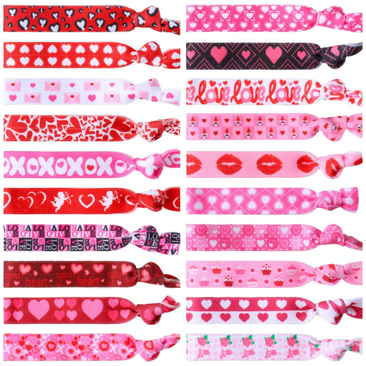 Valentine’s Day Ribbon Hair Ties