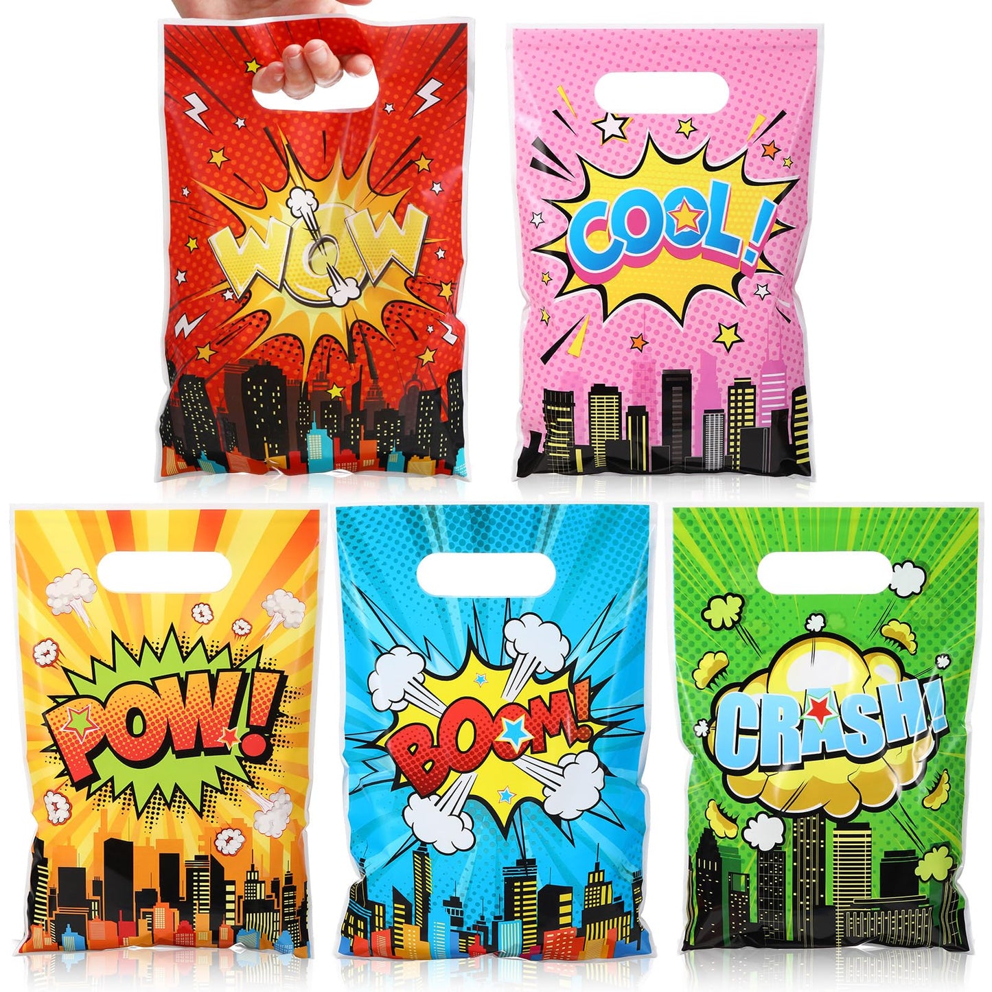Comic Hero Party Gift Bags – 120 Pack
