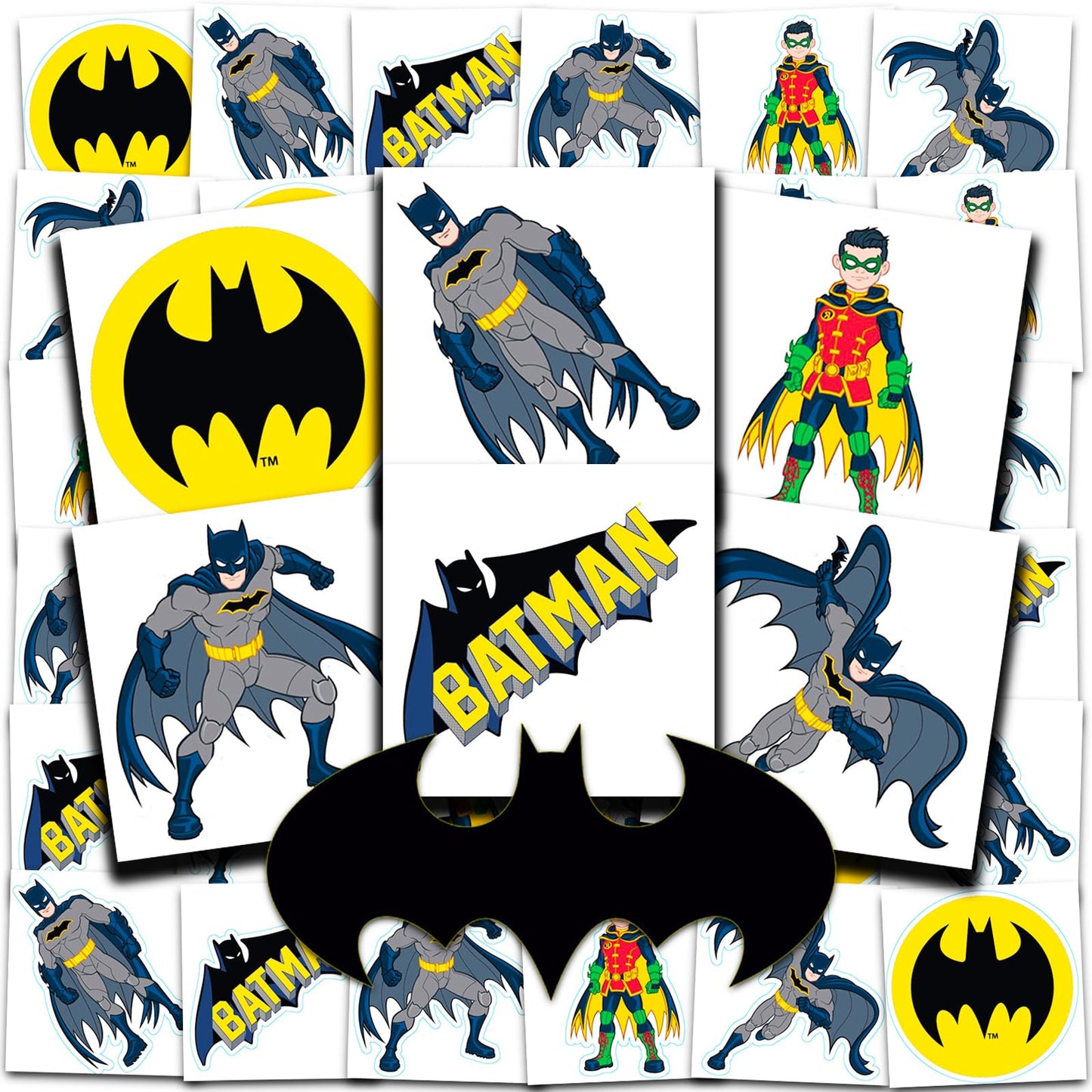 Dark Knight Temporary Tattoos Party Favours – 72 Pack