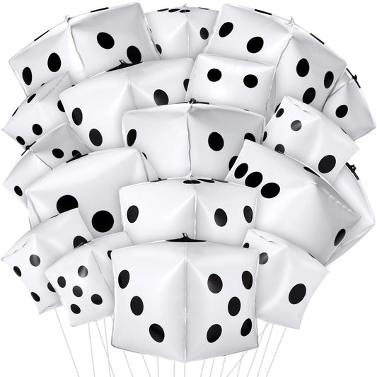 Jumbo Dice Foil Balloons Casino Party – 18 Piece