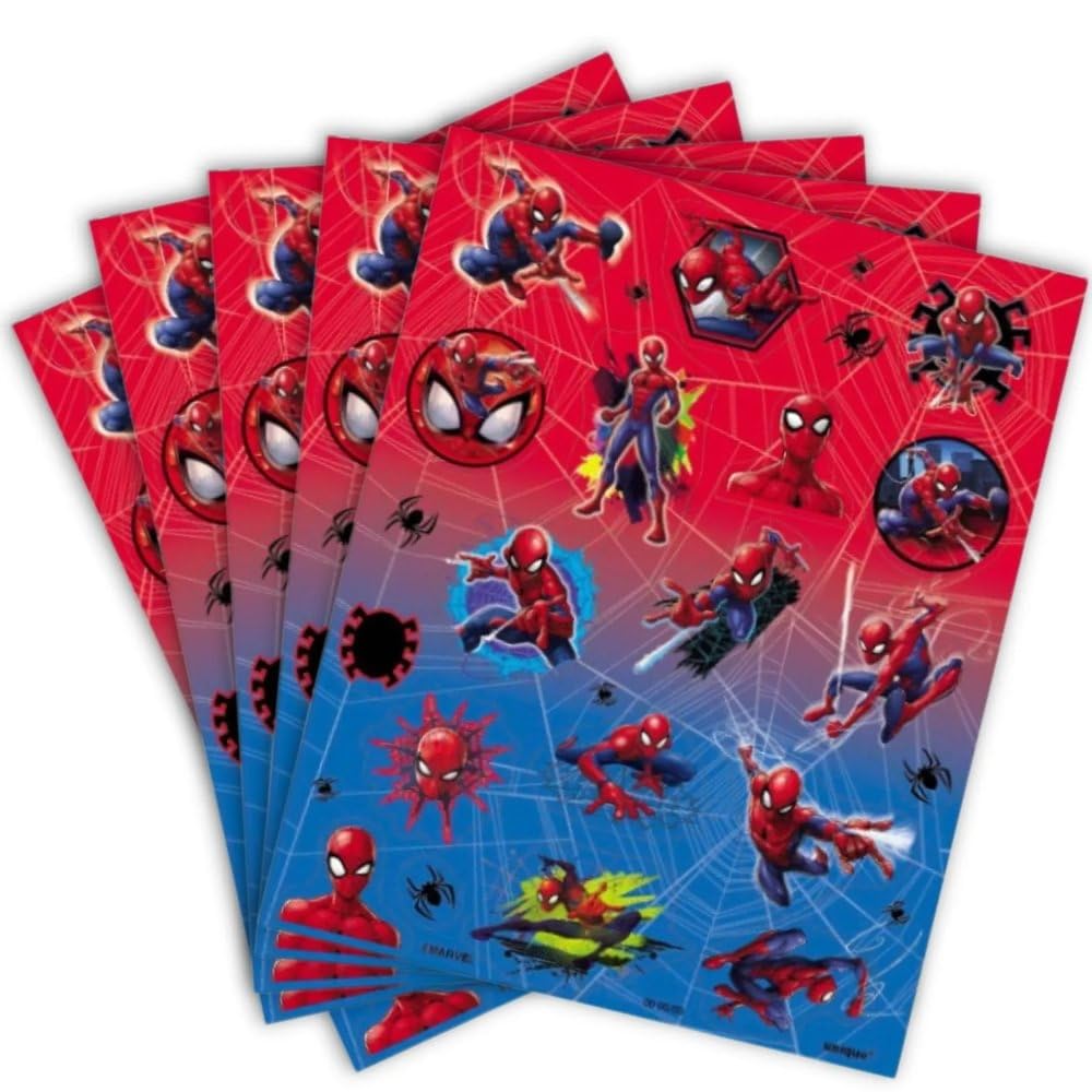 Spider-Man Sticker Sheets Party Favors
