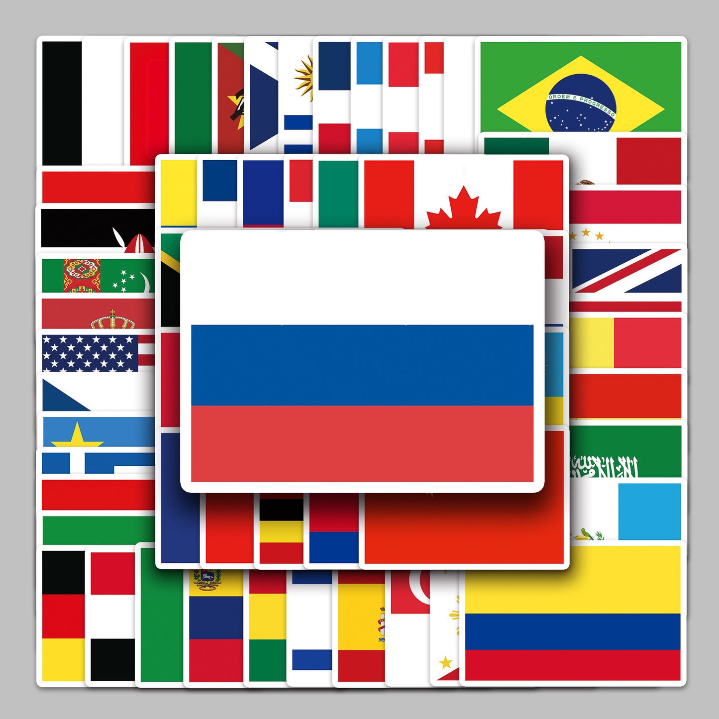 105 Country Flag Stickers for Creative Projects