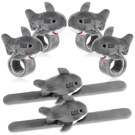 Shark Plush Stuffed Animal Slap Bracelets – 6 Pack