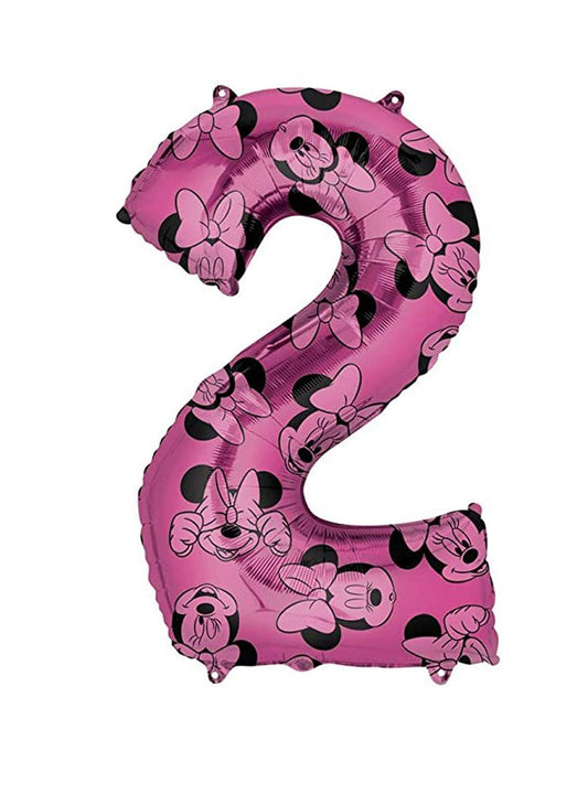 Minnie Mouse Party Number 2 Mylar Balloon - 26 Inch