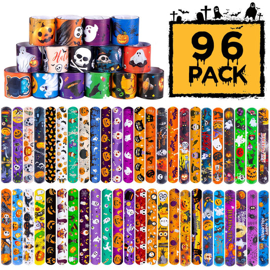 Halloween Slap Bracelets Party Favors - 96 ct