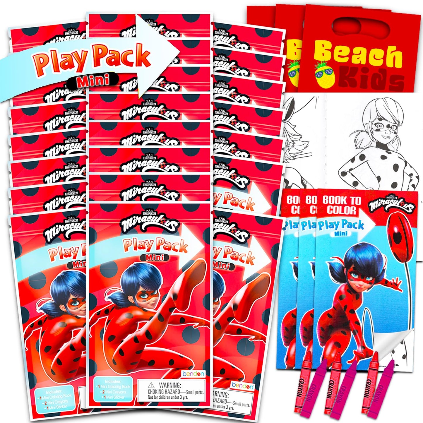 Ladybug Hero Mini Party Favors Set - 24 ct