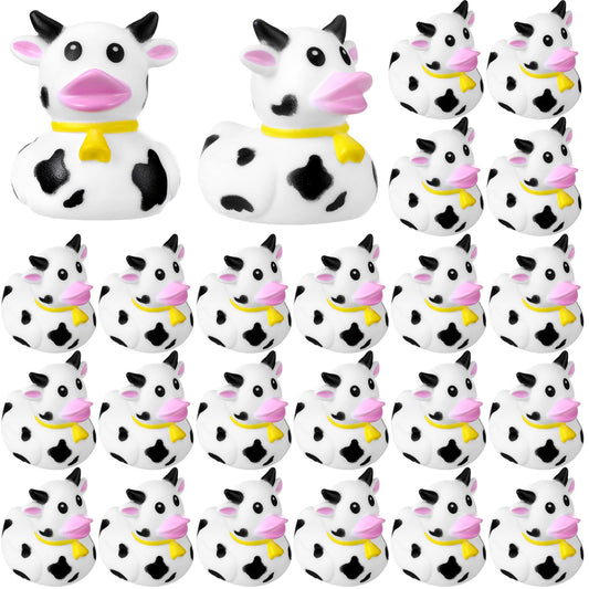 Pink Cow Print Rubber Ducks Party Favours – 48 Pack